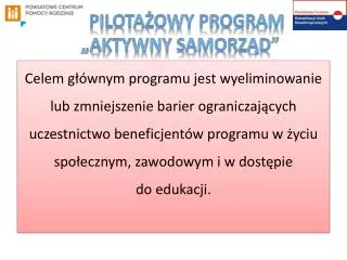 PILOTAŻOWY PROGRAM „AKTYWNY SAMORZĄD”