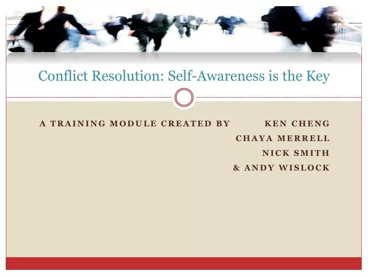 conflict resolution self awareness is the key