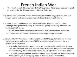 French Indian War