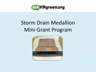 Storm Drain Medallion Mini-Grant Program