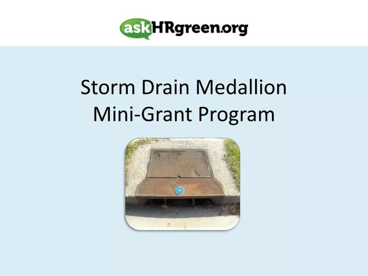 storm drain medallion mini grant program
