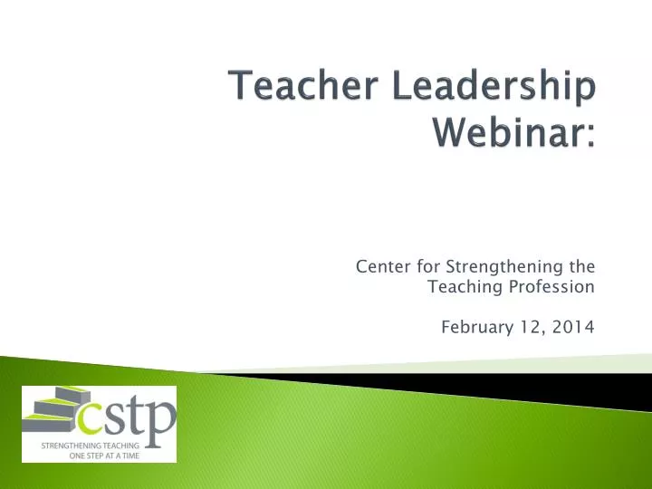 teacher leadership webinar
