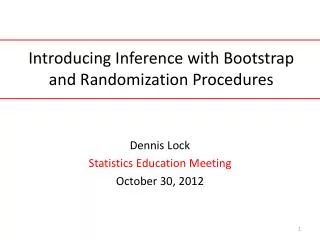 introducing inference with bootstrap and randomization procedures