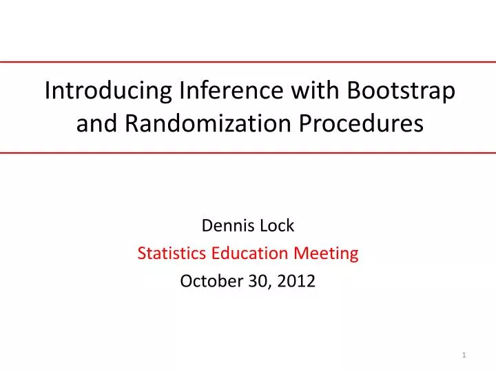 introducing inference with bootstrap and randomization procedures