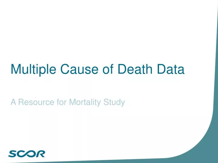 multiple cause of death data