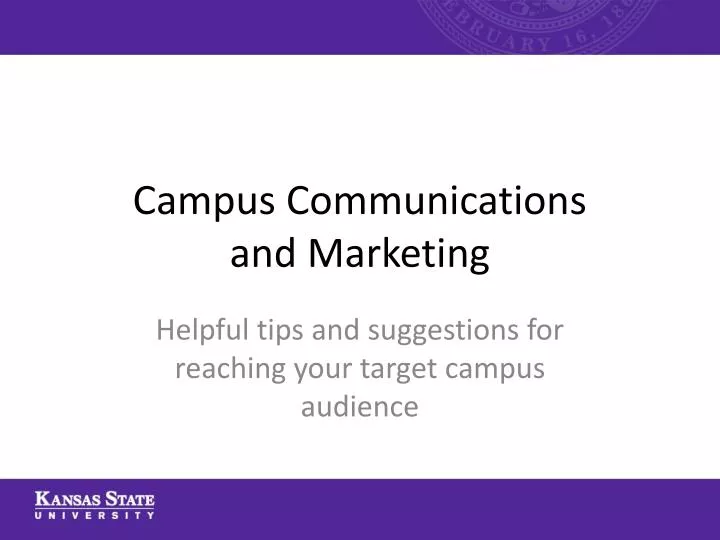 campus communications and marketing