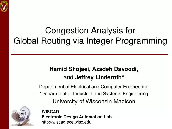 congestion analysis for global routing via integer programming