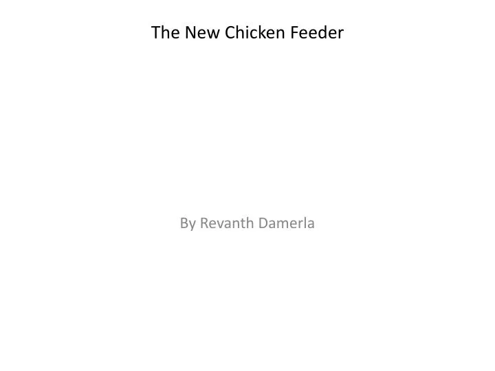 the new chicken feeder