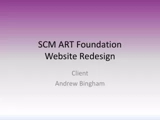 SCM ART Foundation Website Redesign