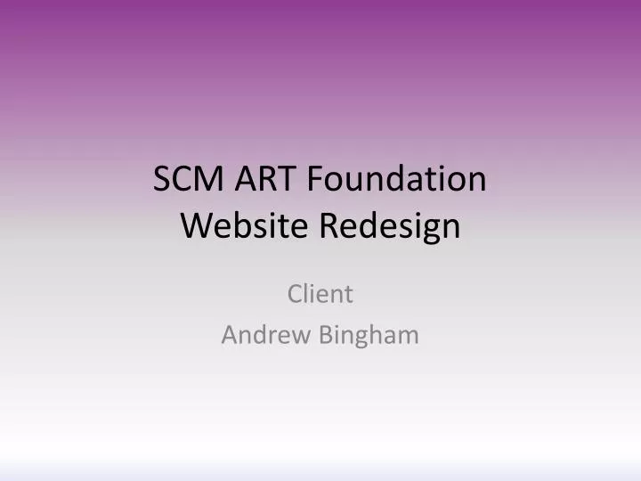 scm art foundation website redesign