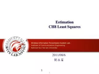 Estimation CH8 Least Squares
