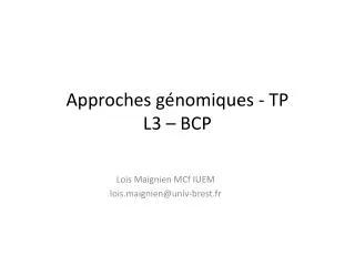 approches g nomiques tp l3 bcp