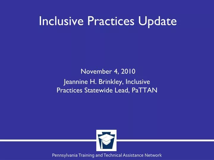 inclusive practices update