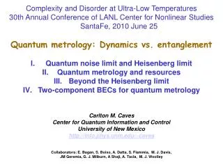 Complexity and Disorder at Ultra-Low Temperatures