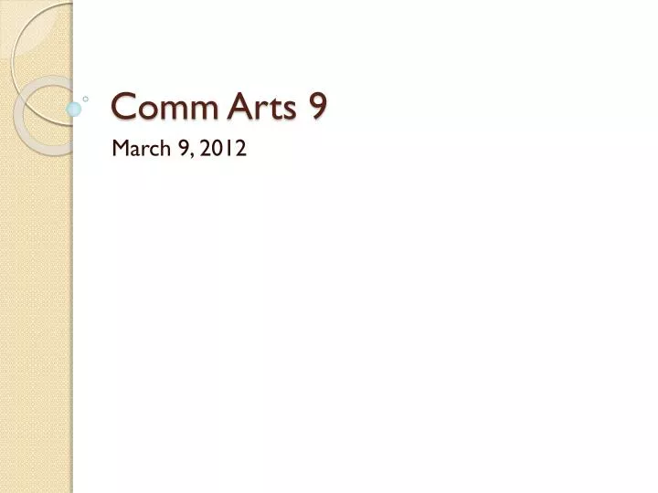 comm arts 9