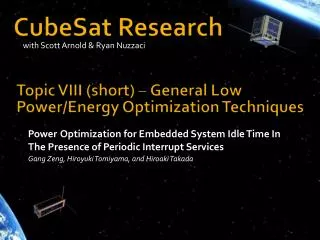 CubeSat Research