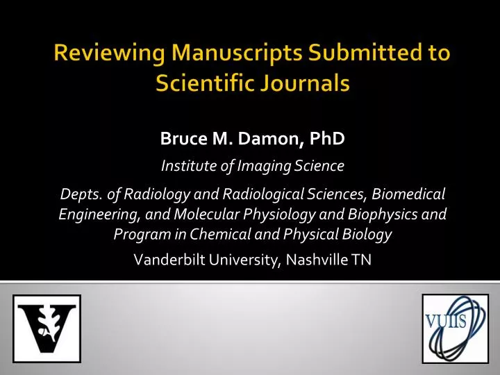 reviewing manuscripts submitted to scientific journals