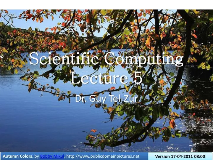 scientific computing lecture 5