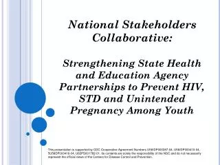 National Stakeholders Collaborative: