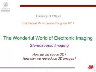 The Wonderful World of Electronic Imaging