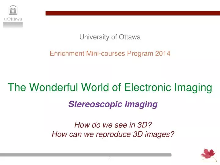 the wonderful world of electronic imaging