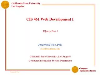 CIS 461 Web Development I