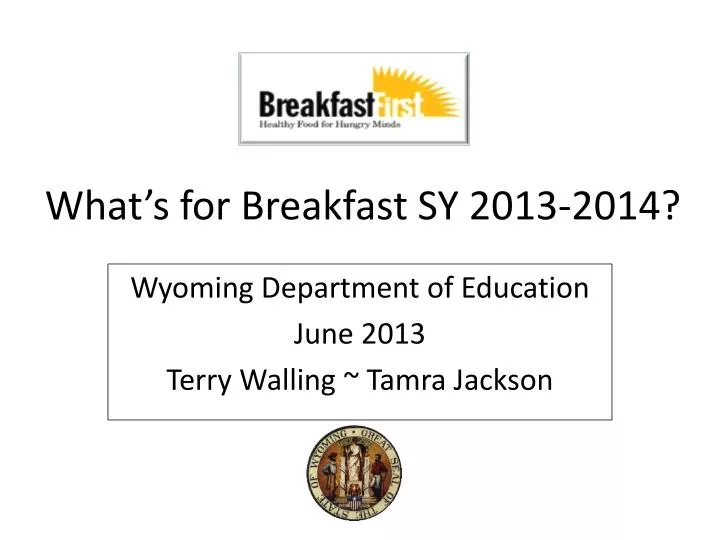 what s for breakfast sy 2013 2014