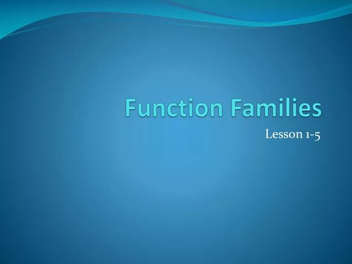 function families