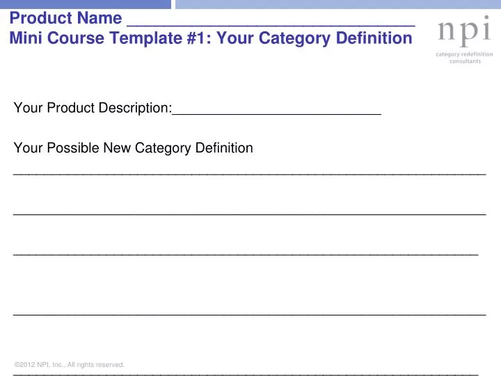 product name mini course template 1 your category definition