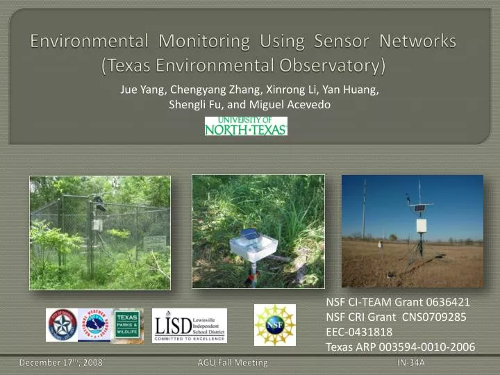 environmental monitoring using sensor networks texas environmental observatory