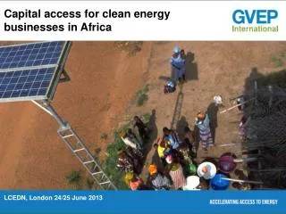 Capital access for clean energy businesses in Africa