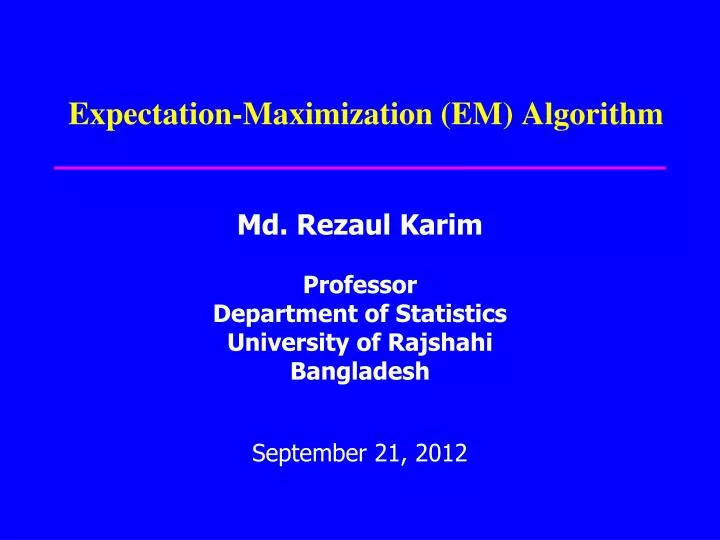 expectation maximization em algorithm