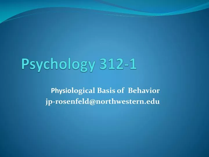 psychology 312 1