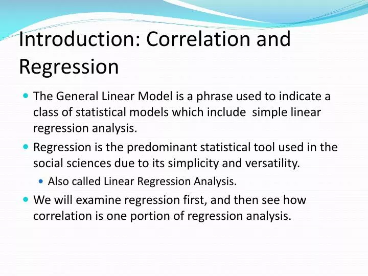 introduction correlation and regression