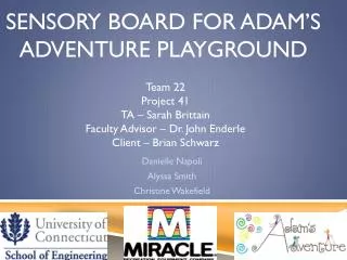 Sensory Board for Adam’s Adventure Playground