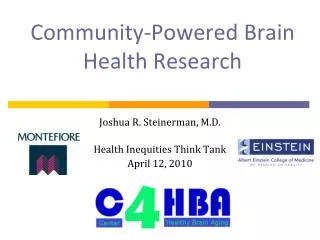 Community-Powered Brain Health Research