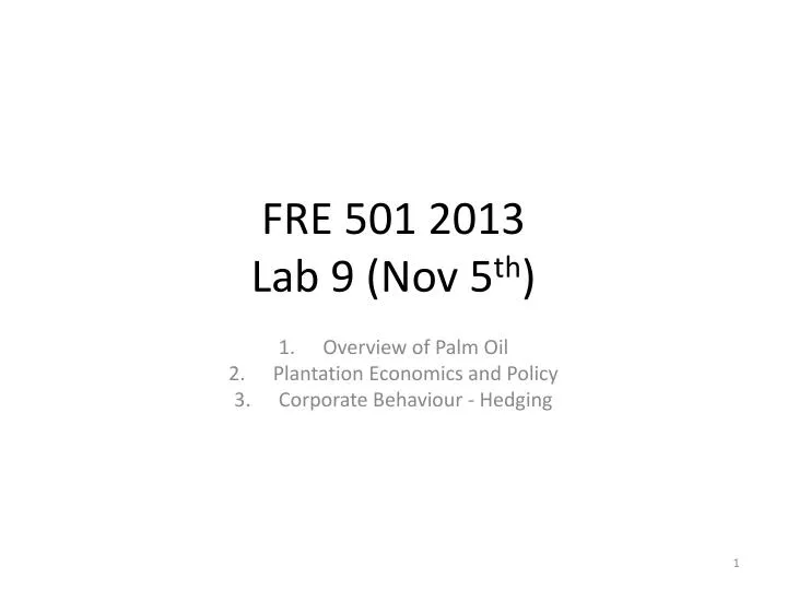 fre 501 2013 lab 9 nov 5 th