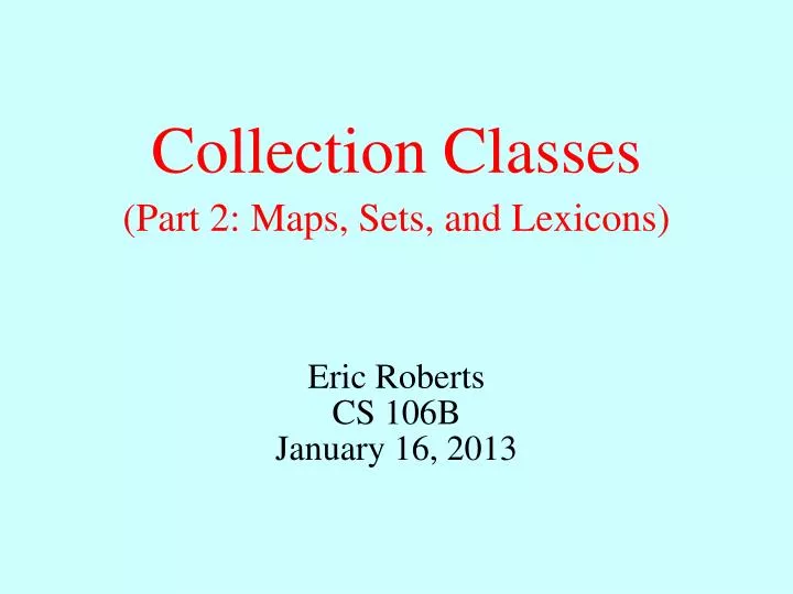 collection classes