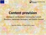 Enhancing Zoological Content Provision for Europeana - slide 1