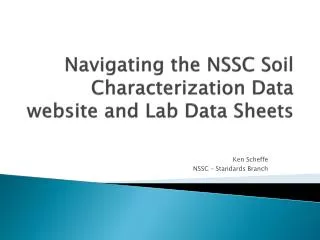 Navigating the NSSC Soil Characterization Data website and Lab Data Sheets