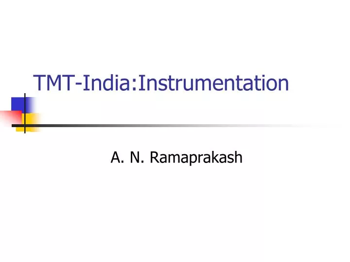tmt india instrumentation