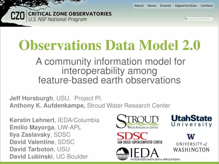 observations data model 2 0