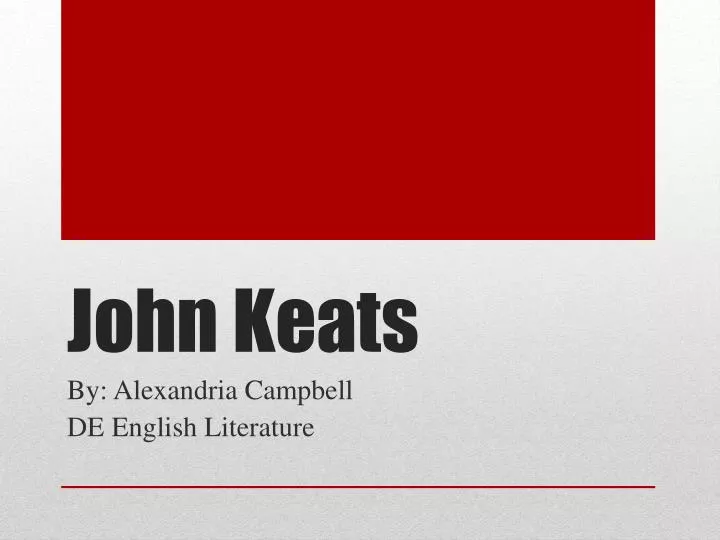 john keats