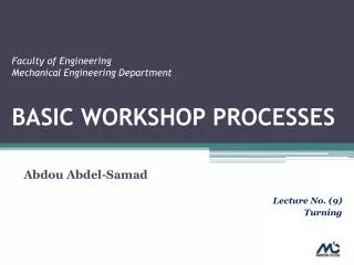 Basic Workshop Processes