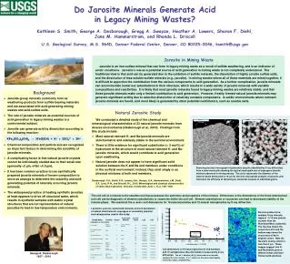 Do Jarosite Minerals Generate Acid in Legacy Mining Wastes?