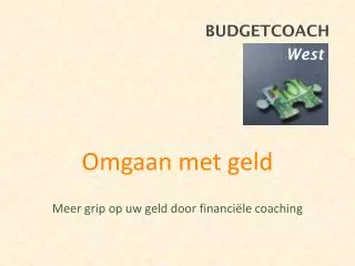 Omgaan met geld