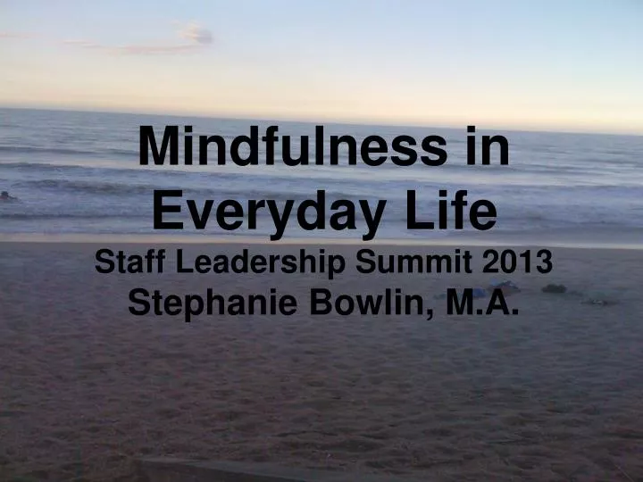 what is mindfulness