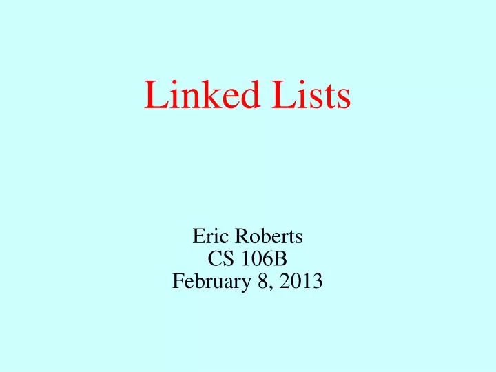 linked lists