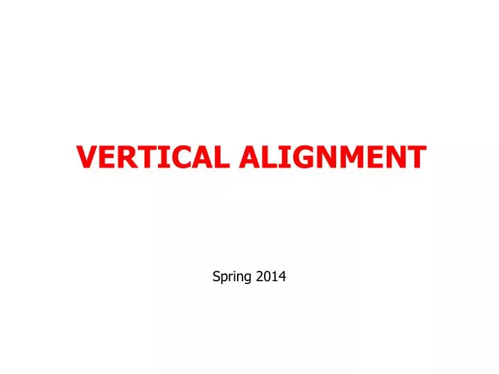 vertical alignment