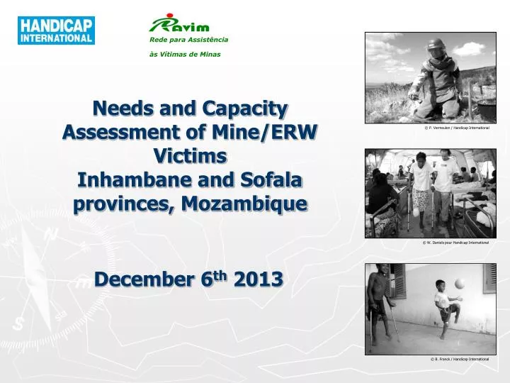 needs and capacity assessment of mine erw victims inhambane and sofala provinces mozambique